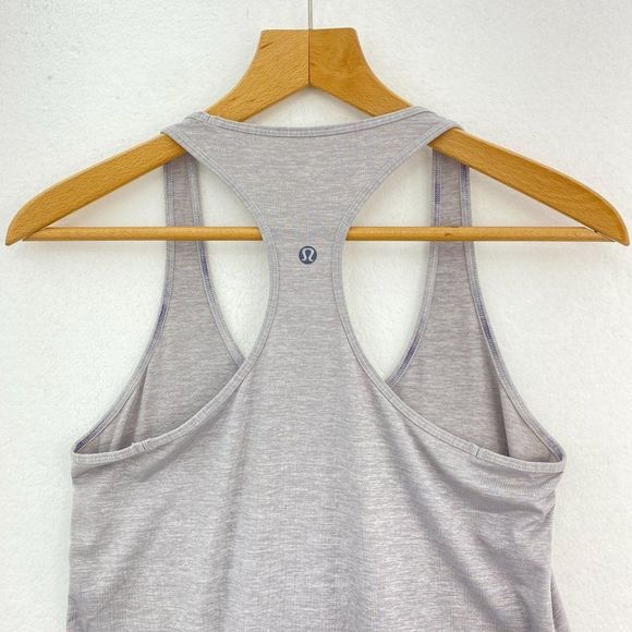 LULULEMON Grey Shimmer Running Tank Top - Picture 4 of 5